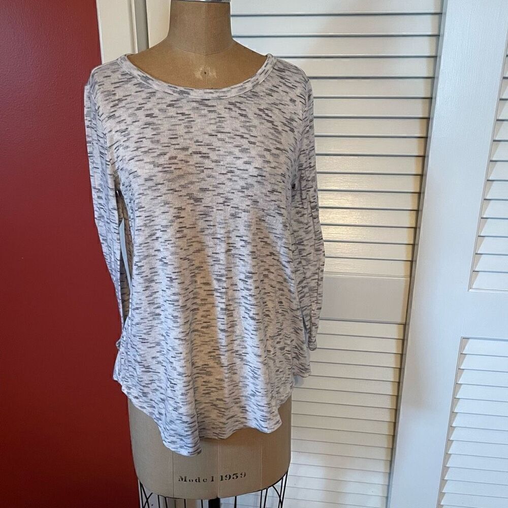 LOFT | white gray open back light sweater S